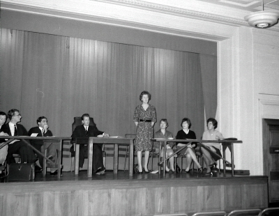 A debate in the Queen Mary Hall